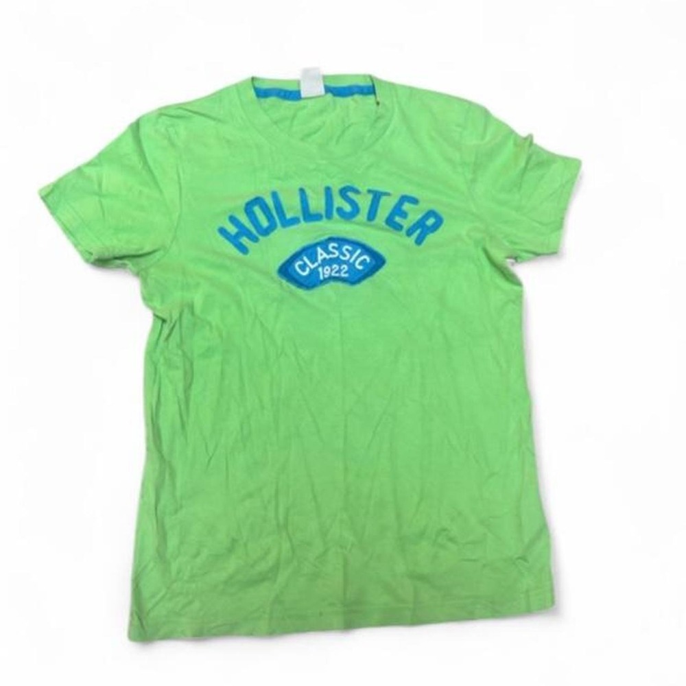 Hollister California Classic 1922 Graphic Tee Lime Green Mens Large L 0436